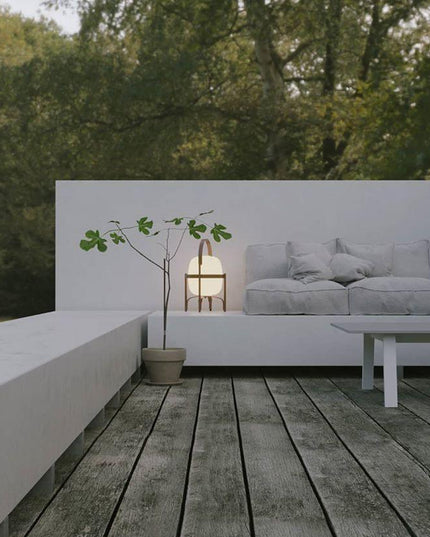 Portable Lantern Glass Table Lamp
