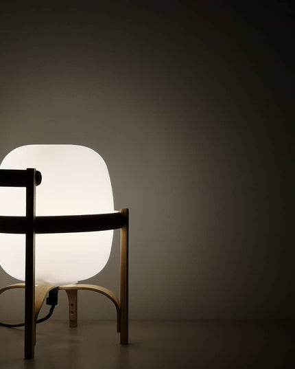 Portable Lantern Glass Table Lamp