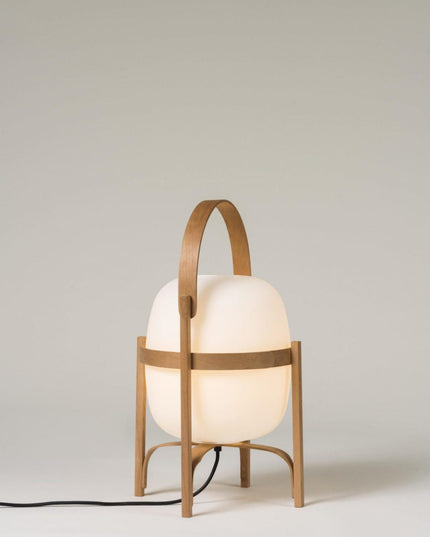 Portable Lantern Glass Table Lamp