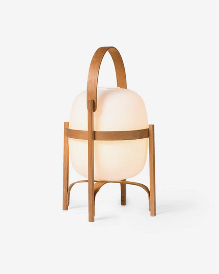 Portable Lantern Glass Table Lamp