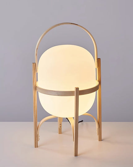 Portable Lantern Glass Table Lamp