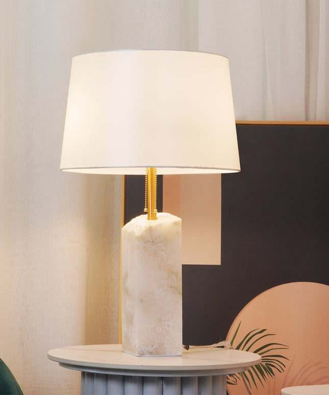 Raw Alabaster Table Lamp